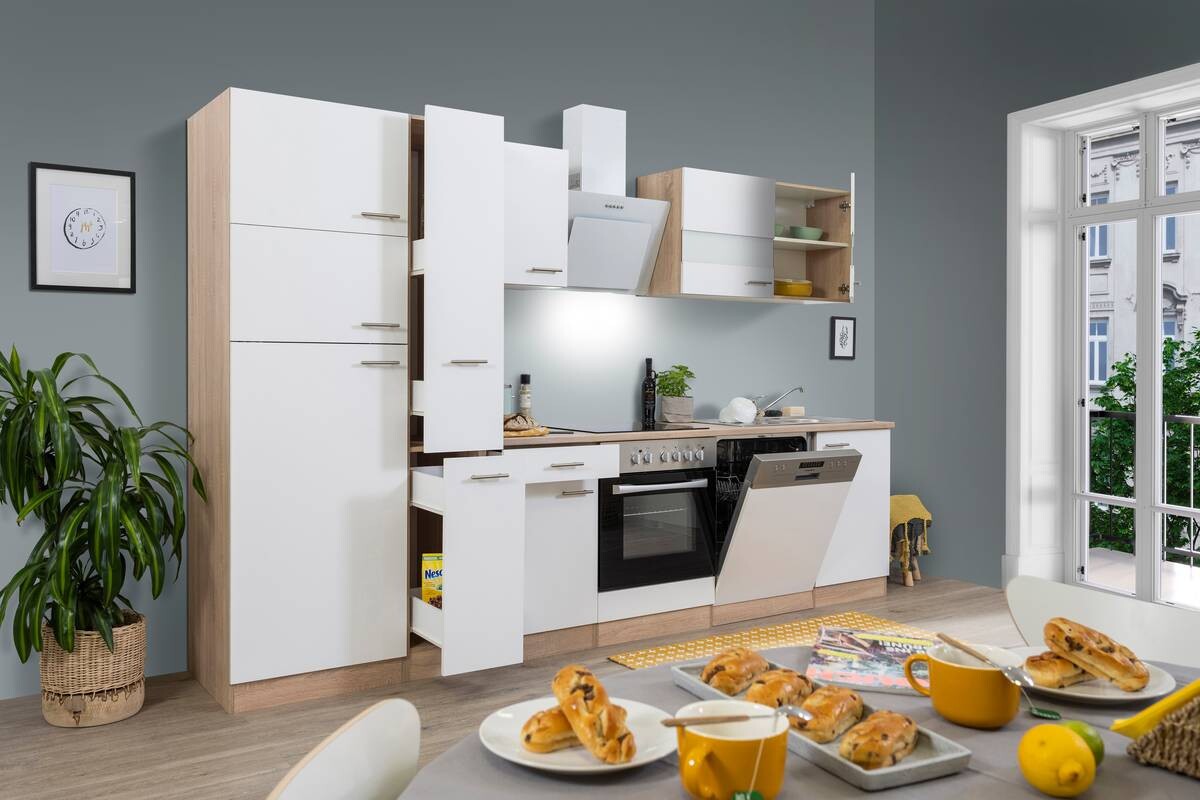 Respekta Küchenblock Economy weiß B/H/T: ca. 310x200x60 cm