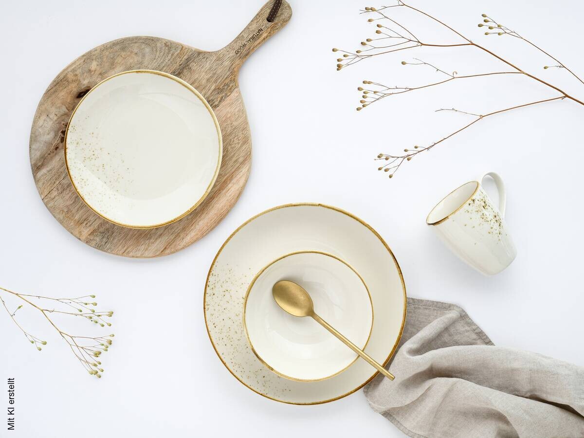 CreaTable Mehrzweckschalen Nature Collection creme Steinzeug