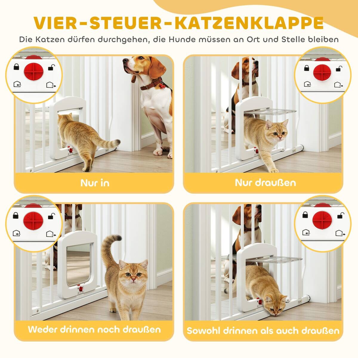PawHut Treppenschutzgitter weiß B/H/T/L: ca. 2x76x2x85 cm