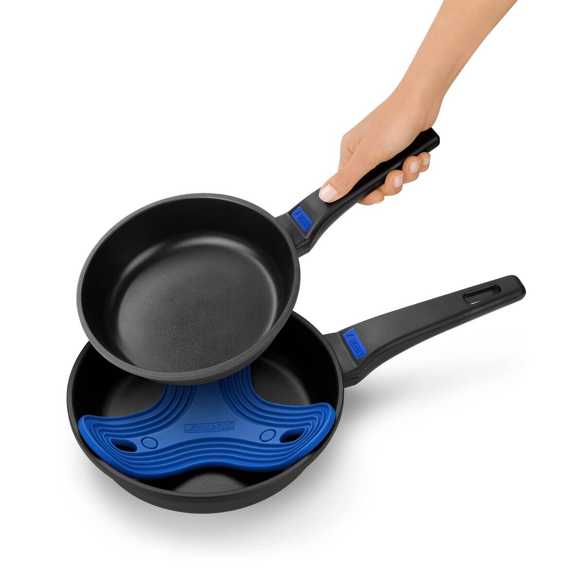 Monix Pfannenset SOLID schwarz Aluguss 3 tlg.