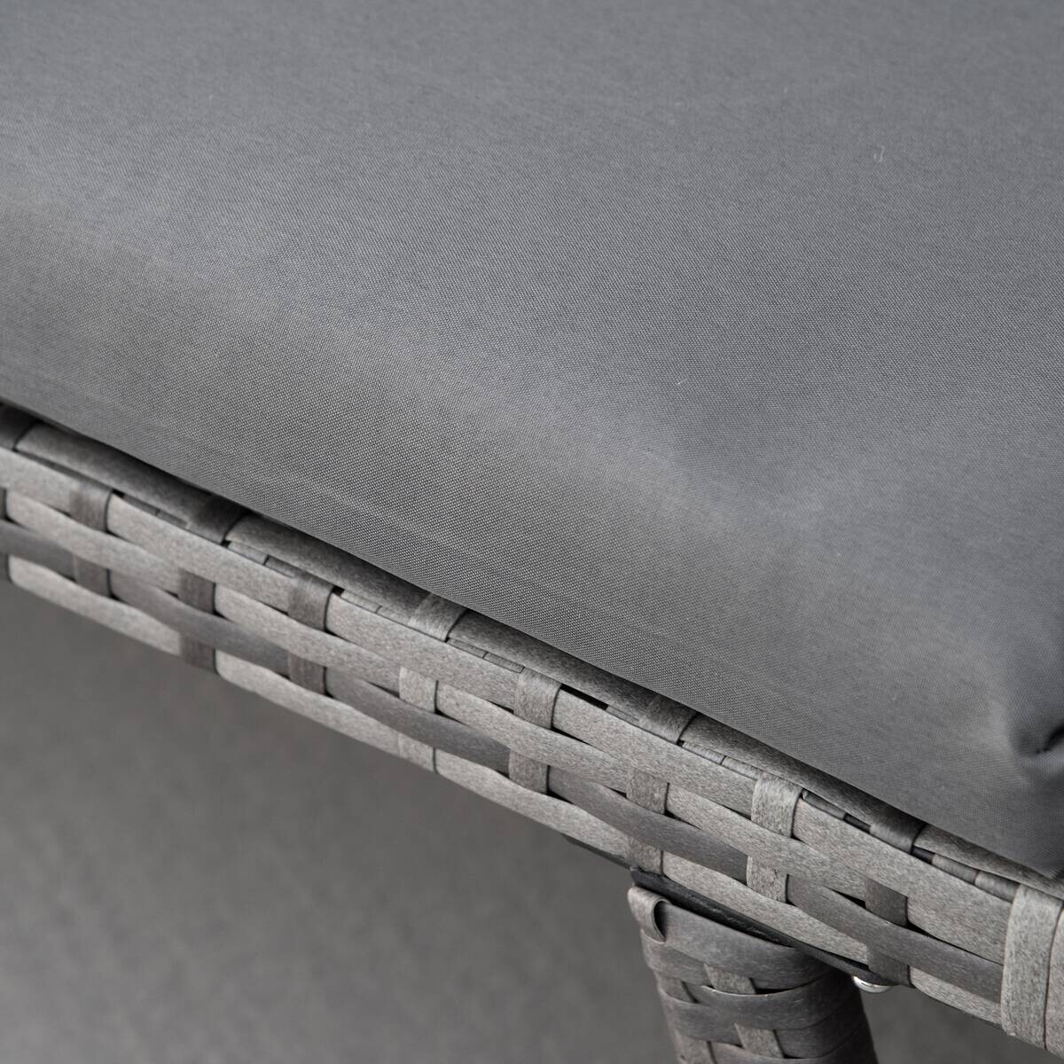 Outsunny Gartensofa grau Polyrattan B/H/L: ca. 63x129x67 cm