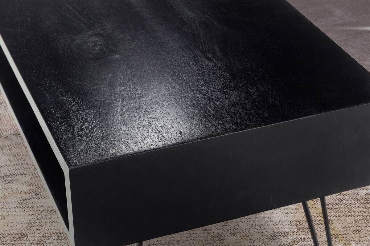 Wohnling Couchtisch schwarz Mango B/H/T: ca. 100x40x50 cm