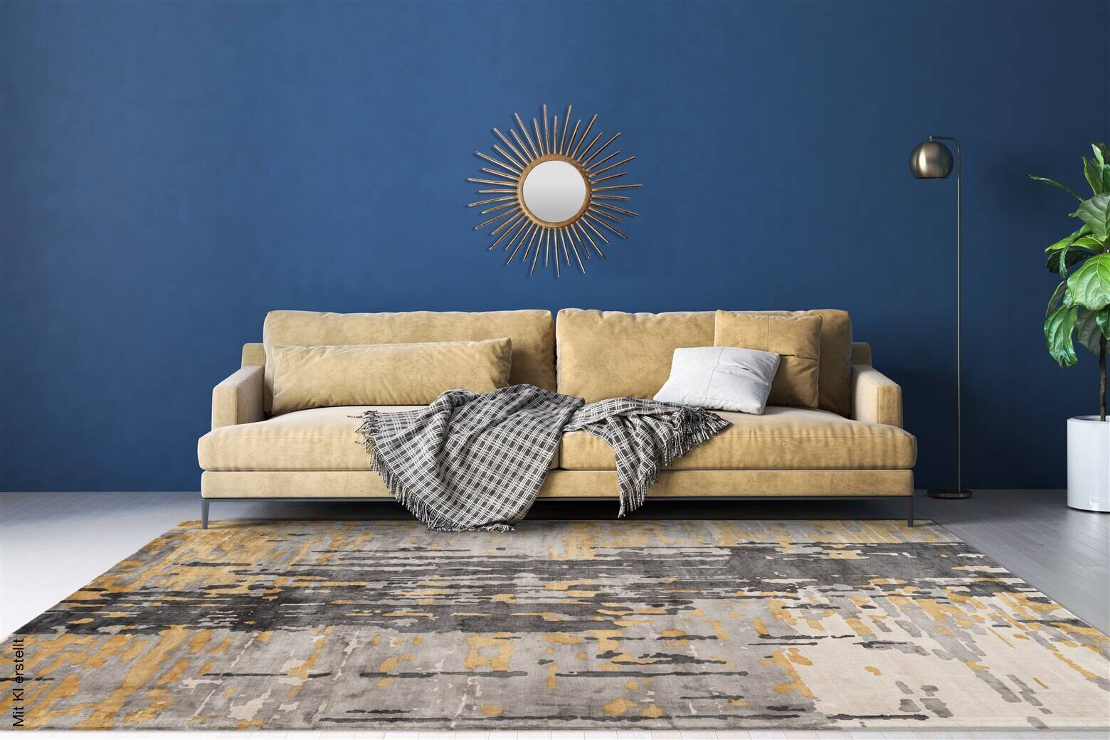 Padiro Kurzflorteppich Sinai 225 gold B/H/L: ca. 80x1,1x150 cm