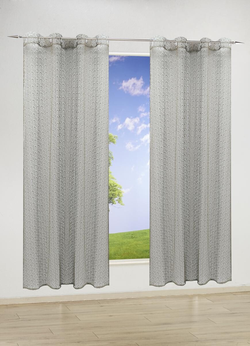 ACUS design collection Ösenvorhang Spider taupe B/L: ca. 140x245 cm