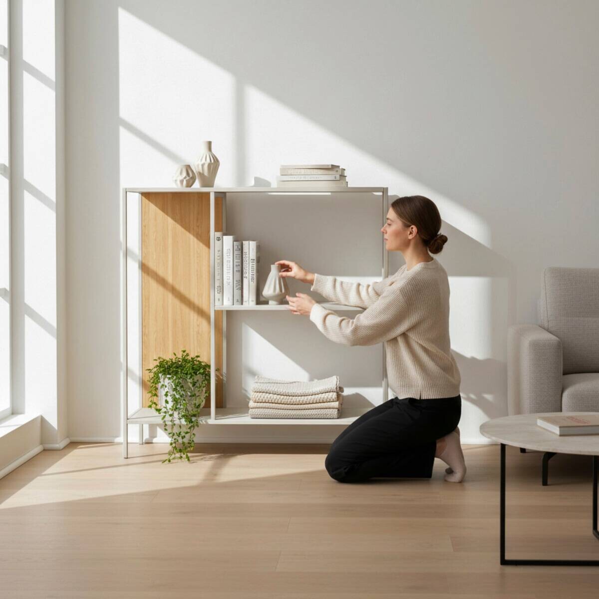 Regal Kaschmir Eiche Natura Nachbildung B/H/T: ca. 80x80x25 cm