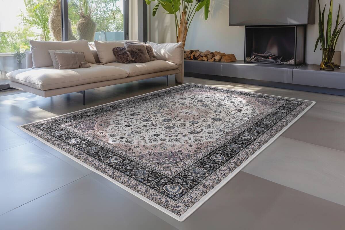 Kayoom Teppich Rocks 425 elfenbein B/L: ca. 120x170 cm