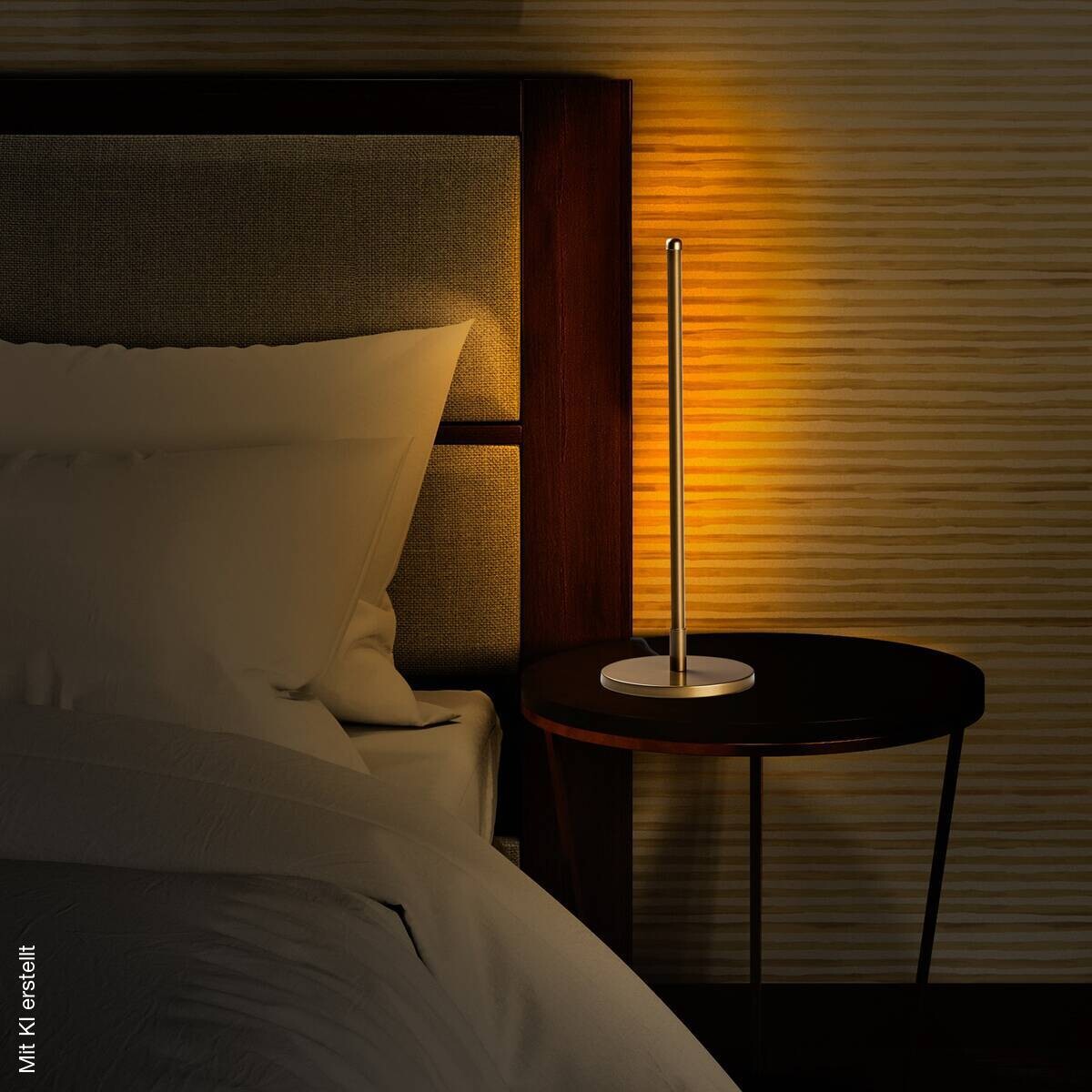 Opviq LED-Tischleuchte gold B/H/T: ca. 18x51x18 cm