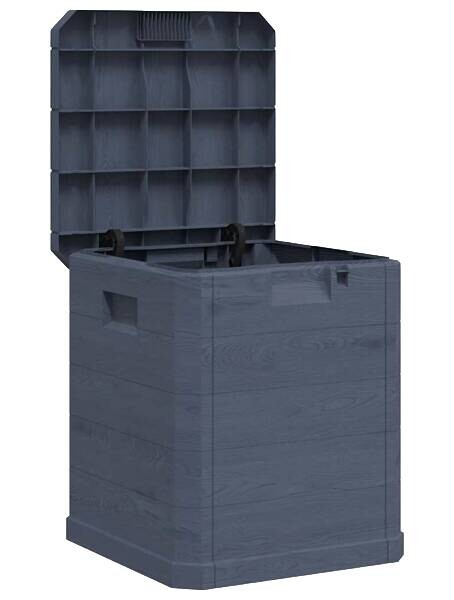 vidaXL Aufbewahrungsbox anthrazit Kunststoff B/H/T/L: ca. 44x50x44x42,5 cm