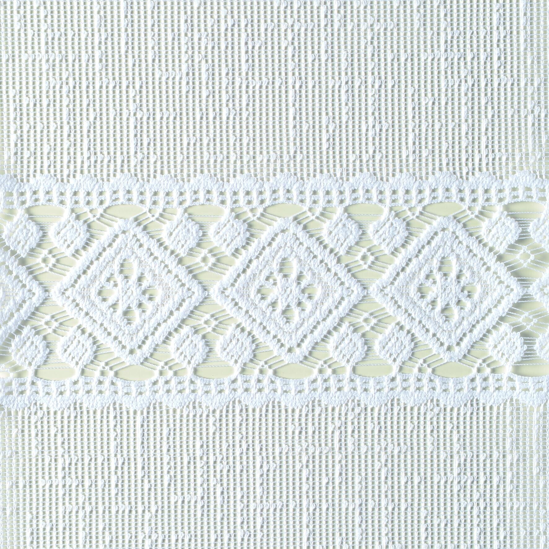 Scheibengardinen-Meterware weiß H: ca. 30 cm