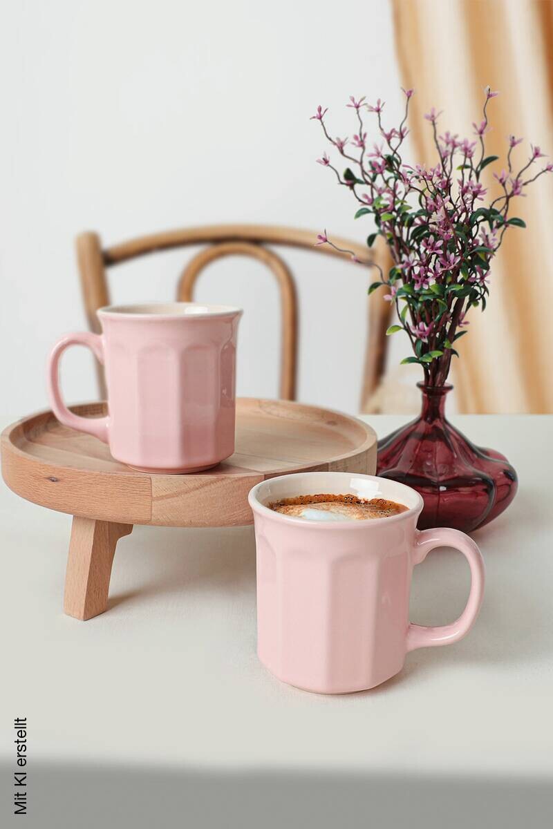 HermiaConcept Kaffeebecher 6-tlg. rosa Keramik 6 tlg.