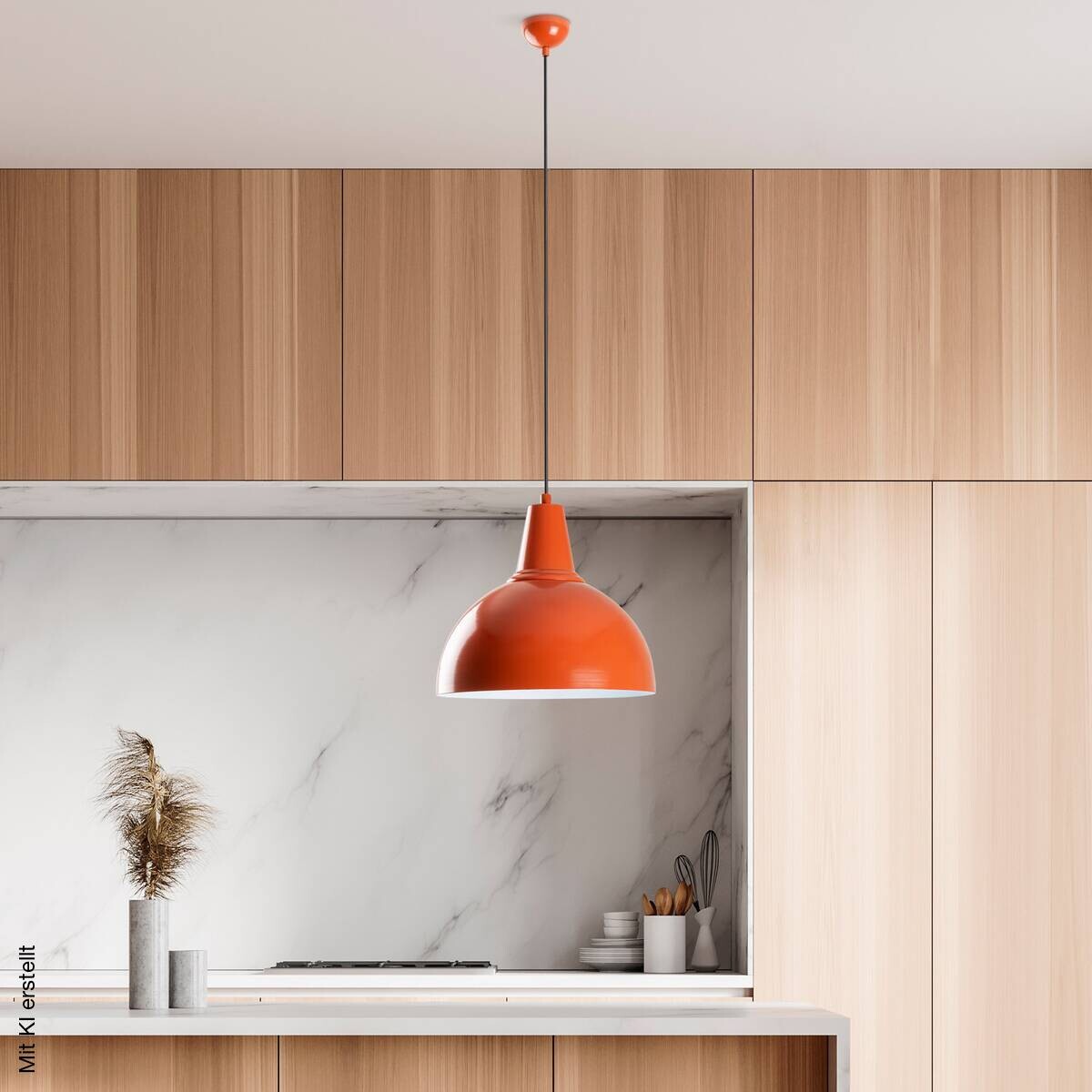 Opviq Pendelleuchte orange B/H/T: ca. 30x121x30 cm E27 1 Brennstellen