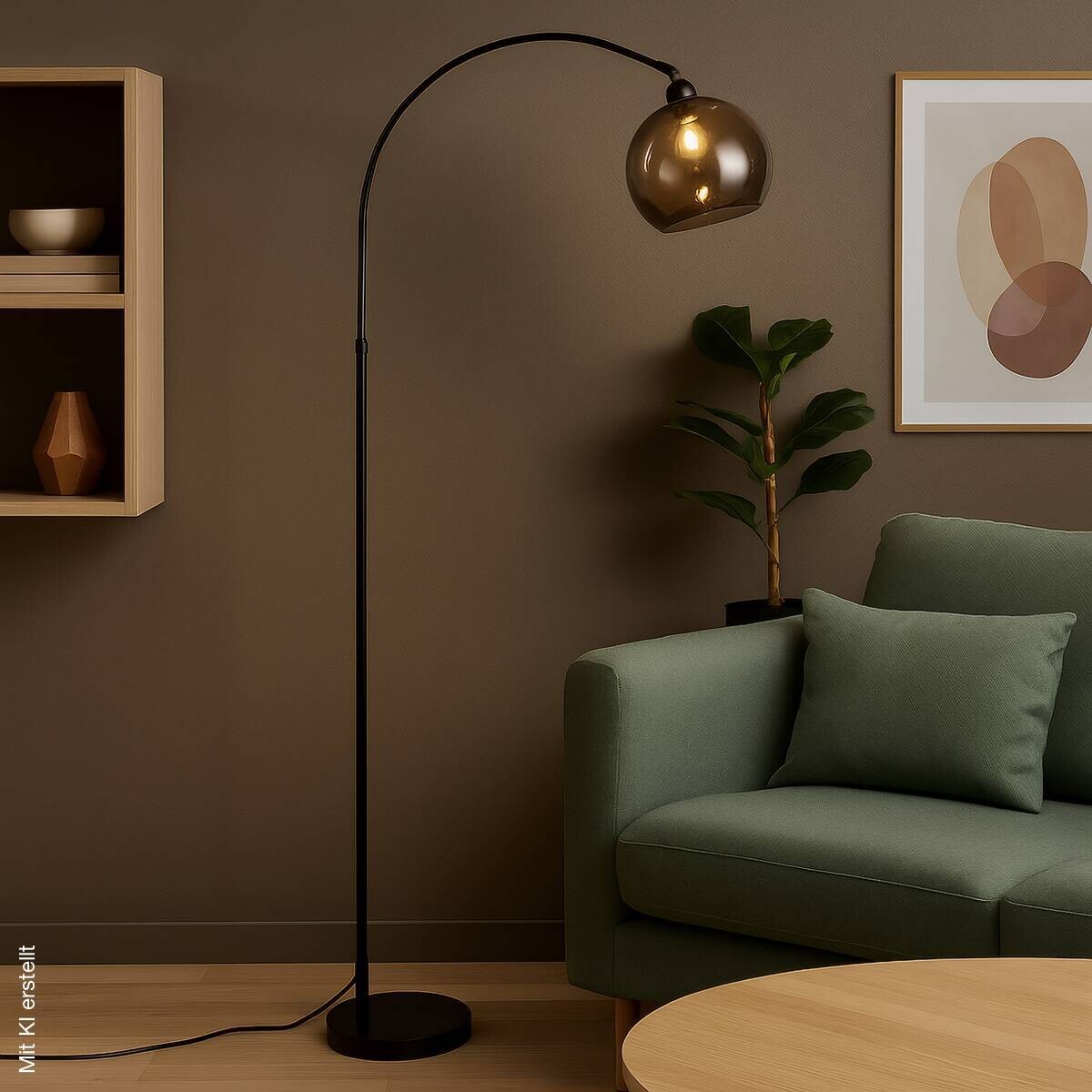 POCOline Stehlampe Olga schwarz Metall B/H/L: ca. 86x175x25 cm E27 1 Brennstellen