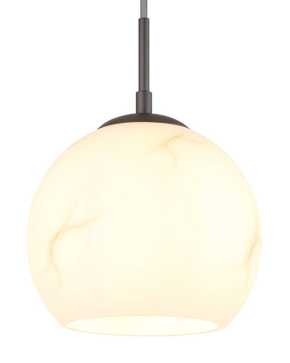 GLOBO Pendelleuchte RAGUSA schwarz Glas Metall H/D: ca. 120x2 cm E27 1 Brennstellen