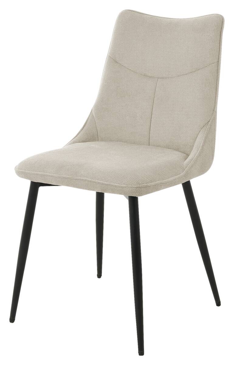 Stuhl CARLO 2er-Set. taupe Webstoff B/H/T: ca. 59x88x47 cm