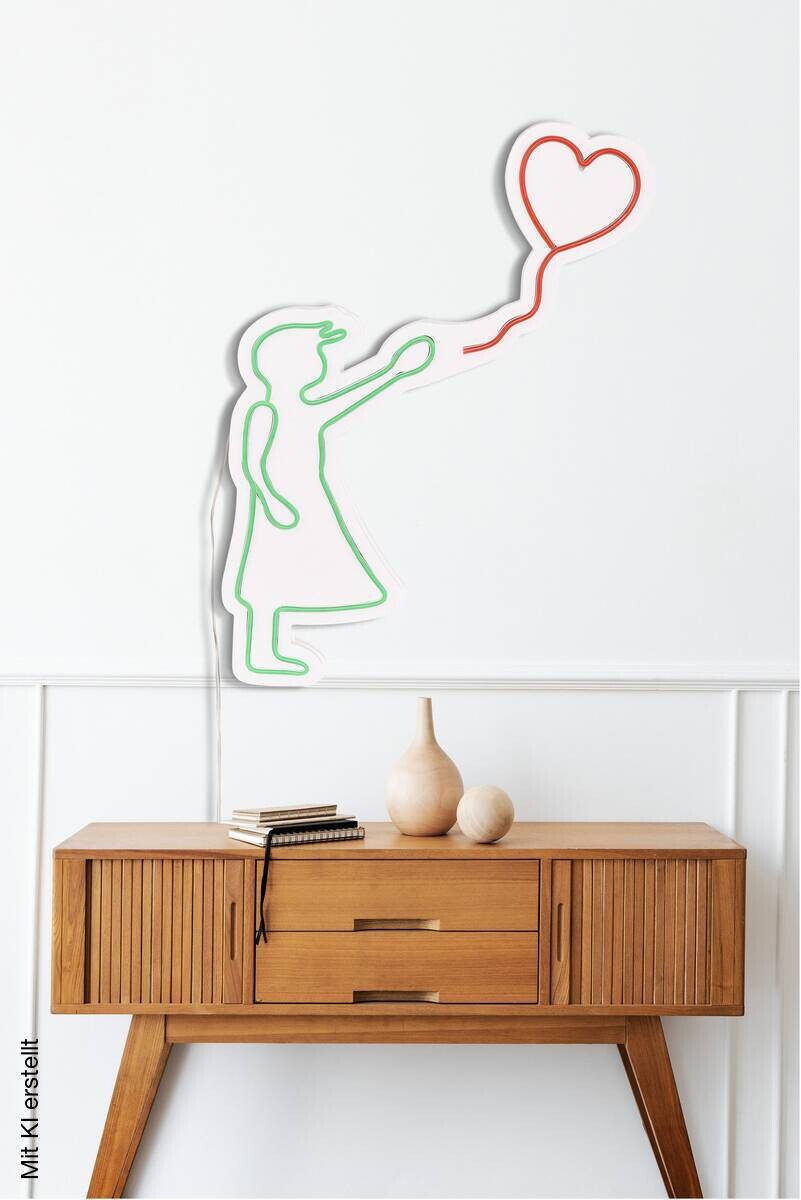 Opviq LED-Wandleuchte grün rot PVC B/H/T/L: ca. 42x56x2x42 cm