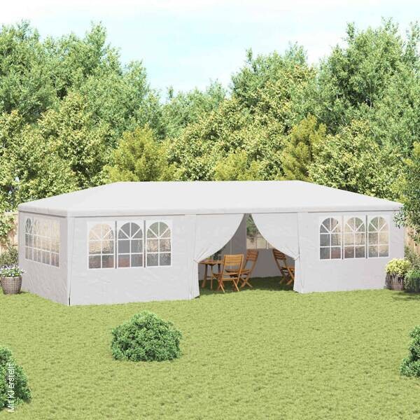 vidaXL Pavillon weiß Kunststoff B/H/L: ca. 900x275x400 cm