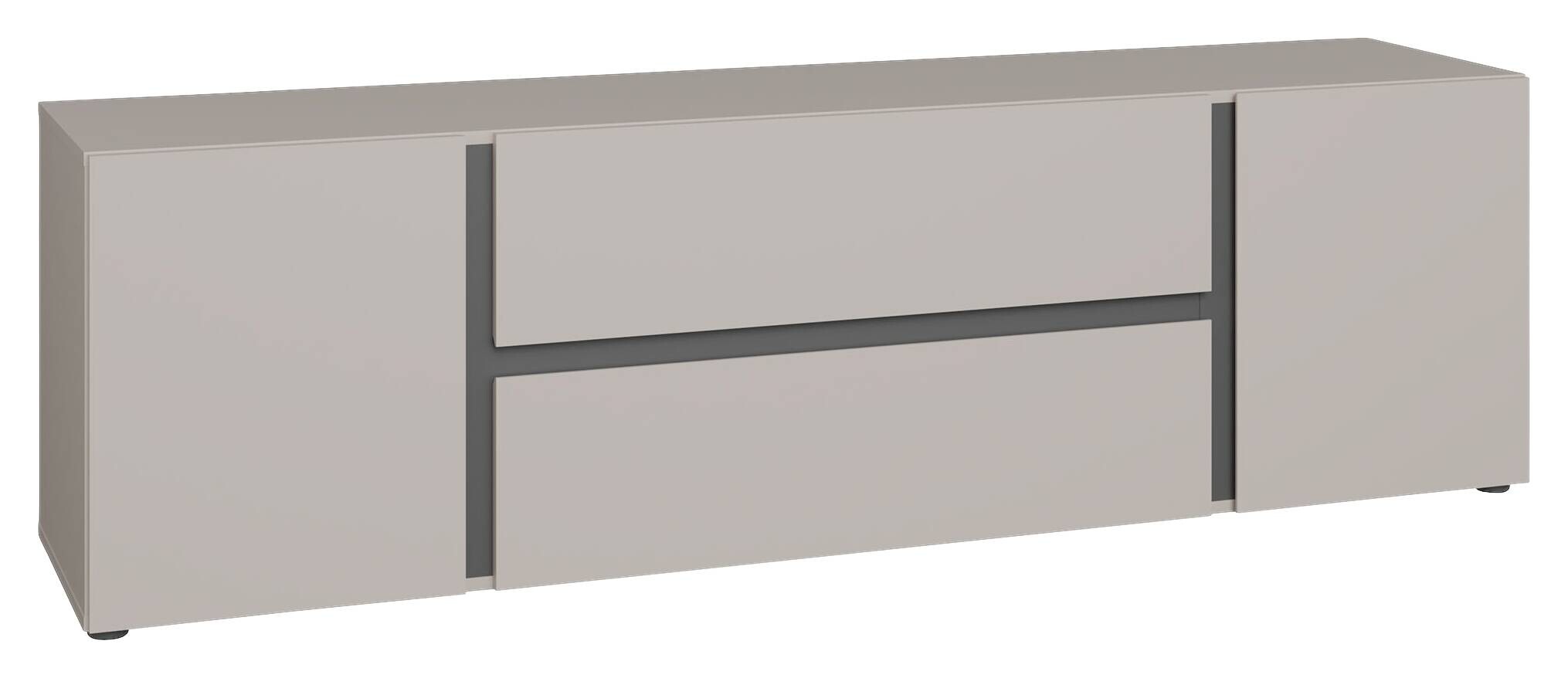 TV-Lowboard Kaschmir anthrazit B/H/T: ca. 179x53x41 cm