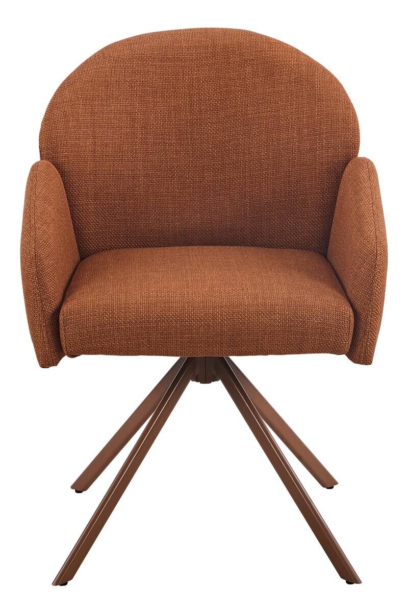 Drehstuhl Holly Kupfer Microfaser Webstoff B/H/T: ca. 57x84x61 cm