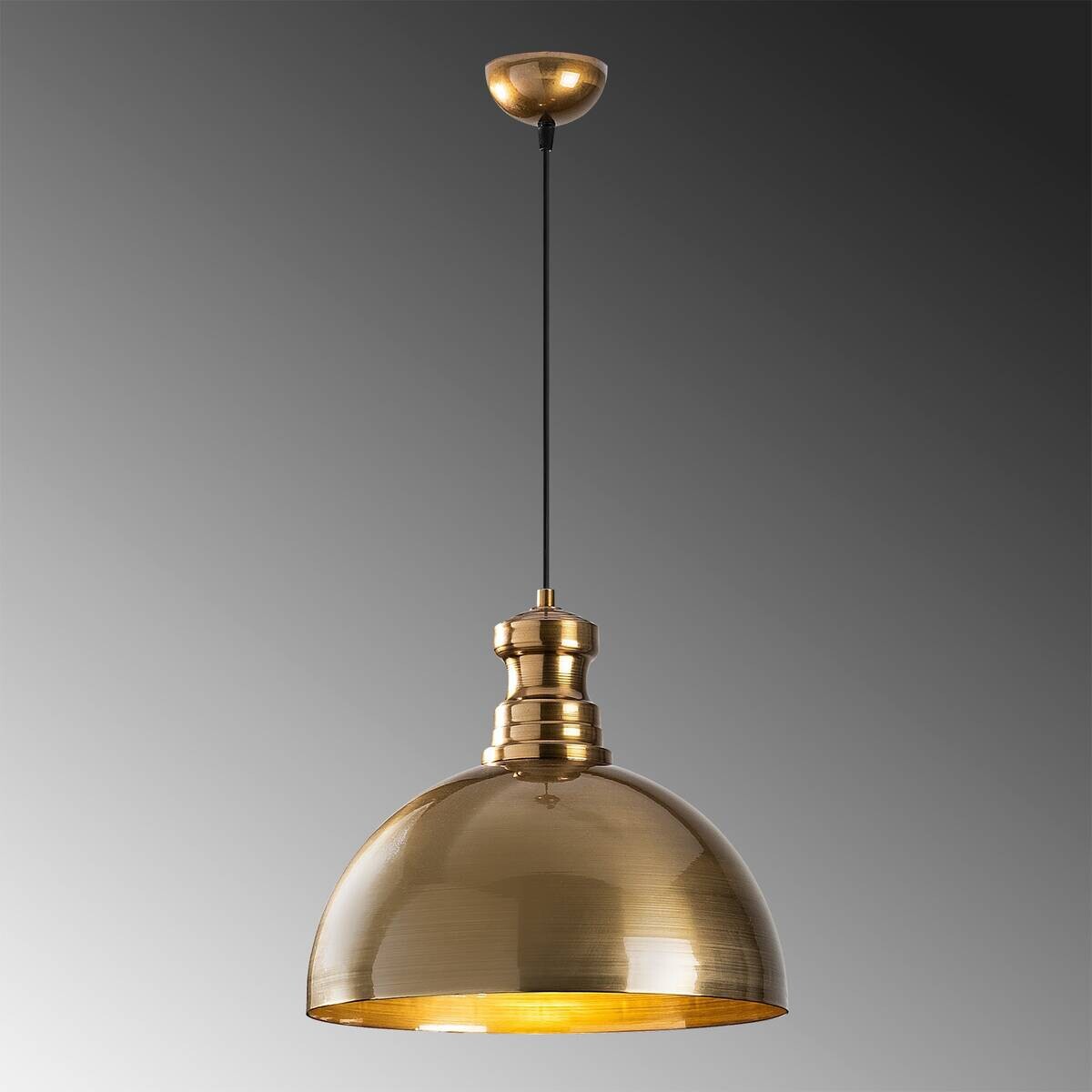 Opviq Pendelleuchte Berceste gold Metall B/H/T/L/D: ca. 40x134x40x40x40 cm E27 1 Brennstellen