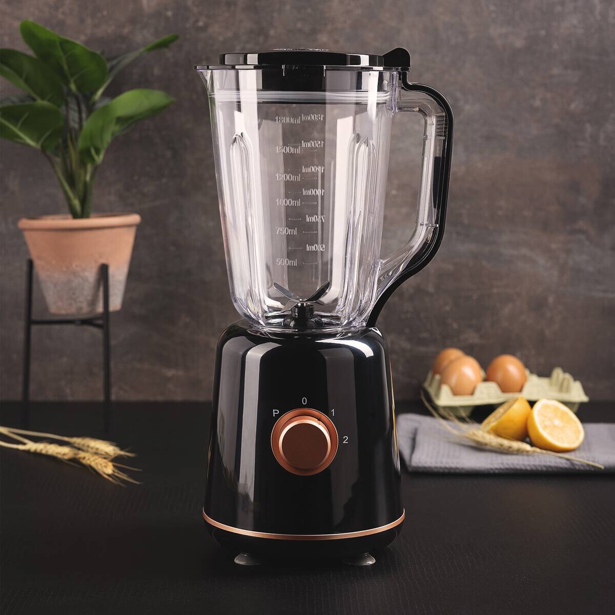 BERGNER Stabmixer schwarz Stahl Kunststoff B/H/L: ca. 18x40,5x20,5 cm