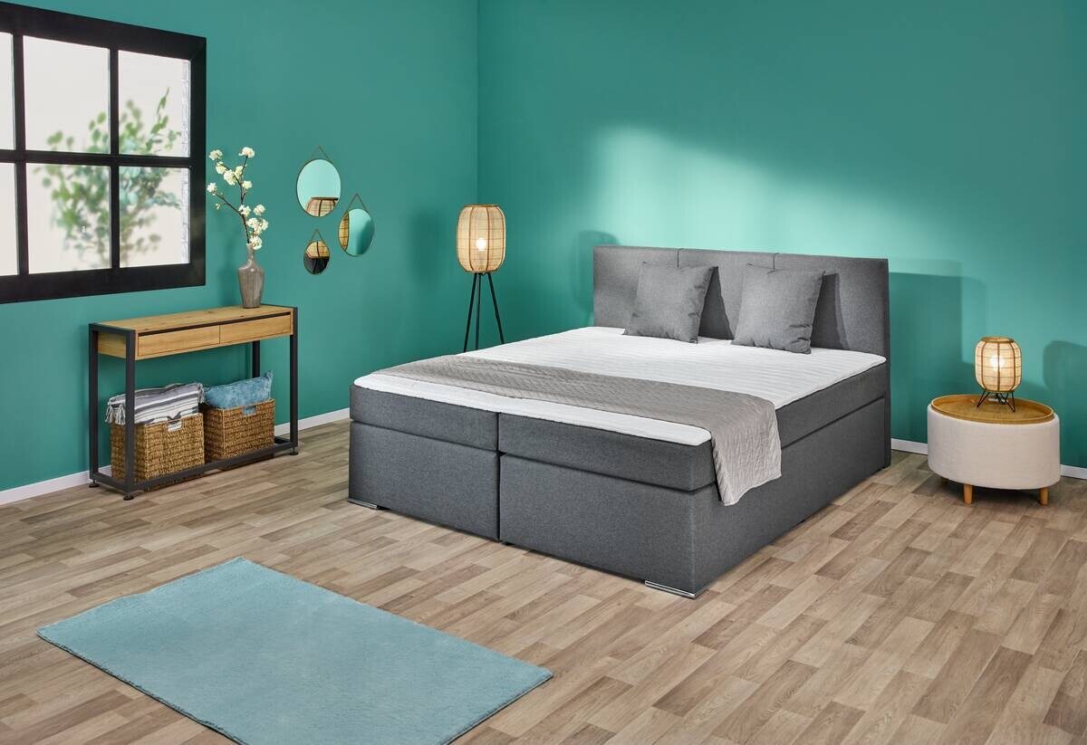 Boxspringbett Lima anthrazit Liegefläche B/L: ca. 180x200 cm