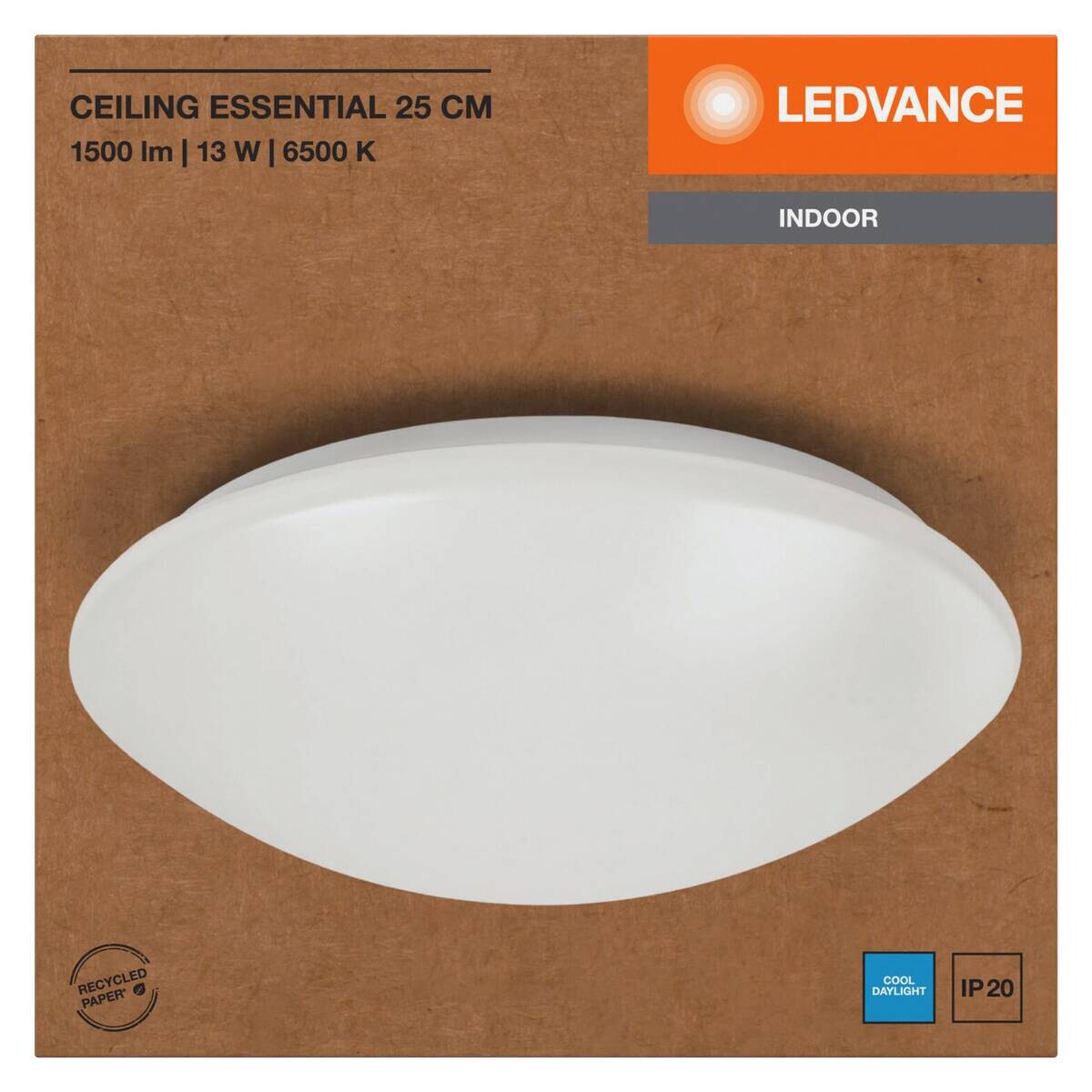 LEDVANCE Deckenleuchte Essential weiß Kunststoff