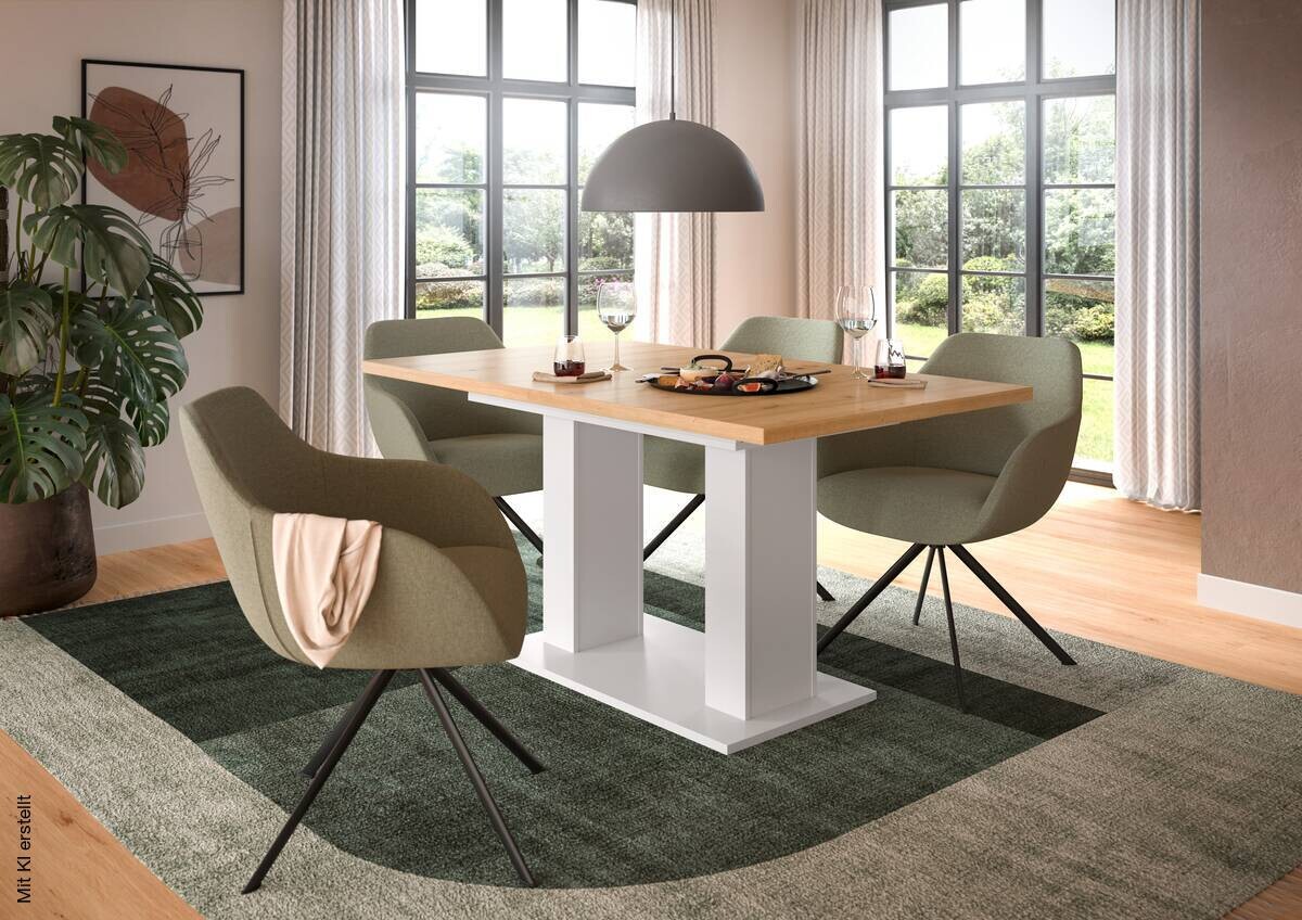 Esstisch MOTION weiß Artisan Nachbildung B/H/T: ca. 150x76x90 cm