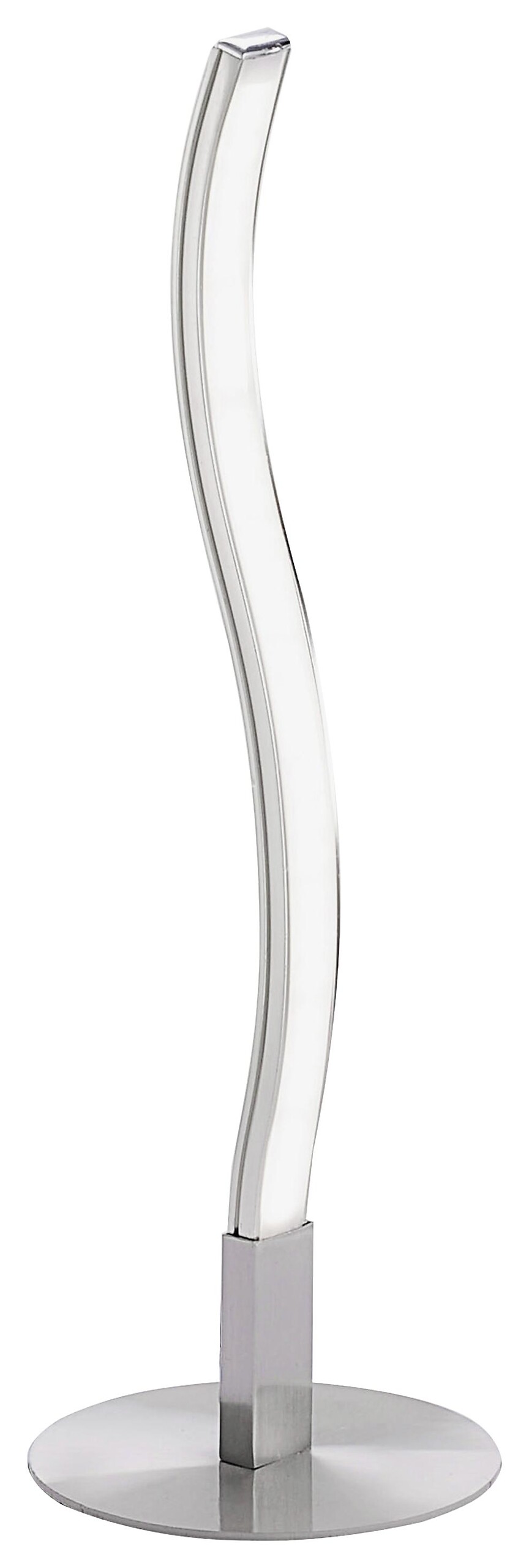 Just Light Tischleuchte 15128-55 Edelstahloptik weiß Metall Kunststoff H: ca. 30 cm