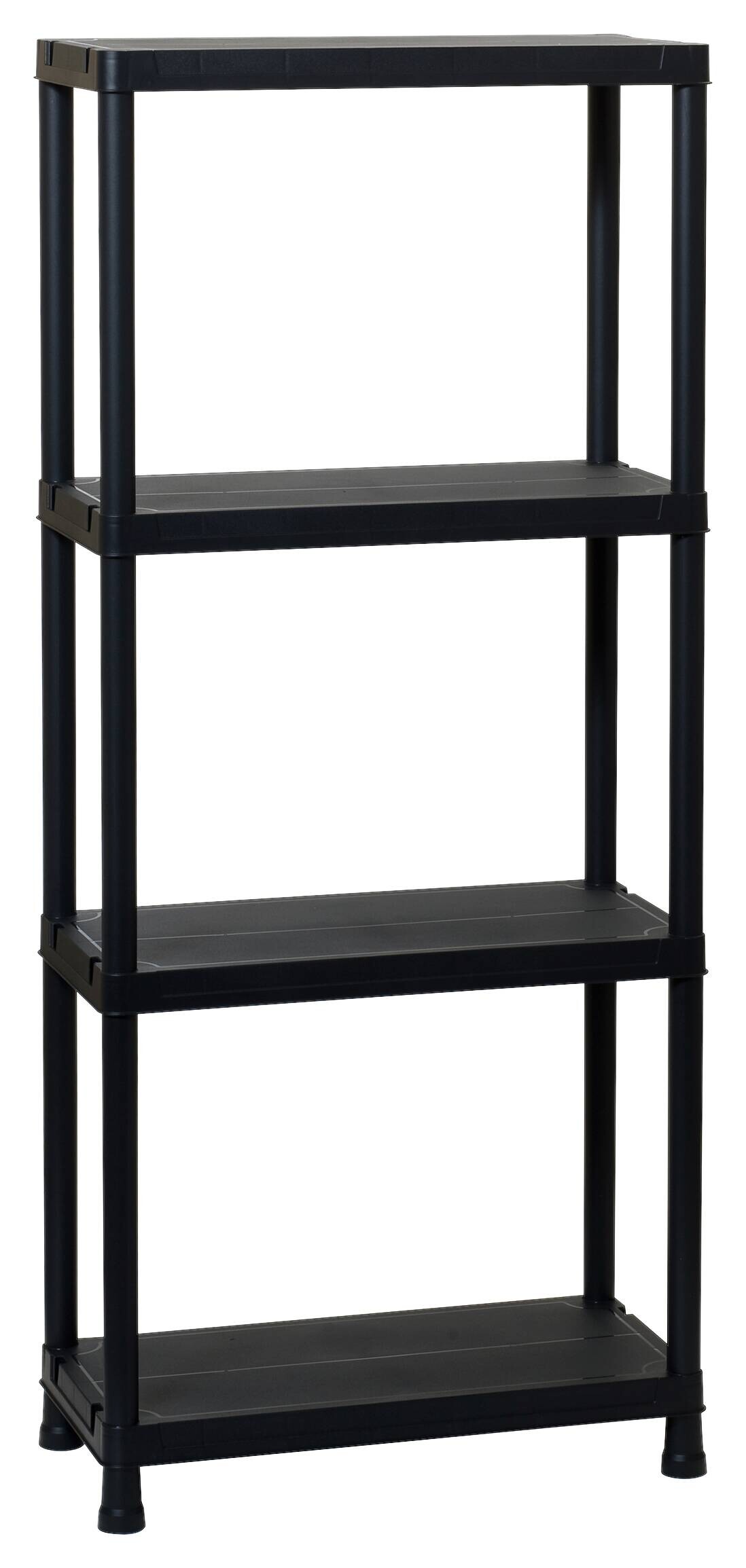 Steckregal schwarz B/H/T: ca. 60x138x30 cm