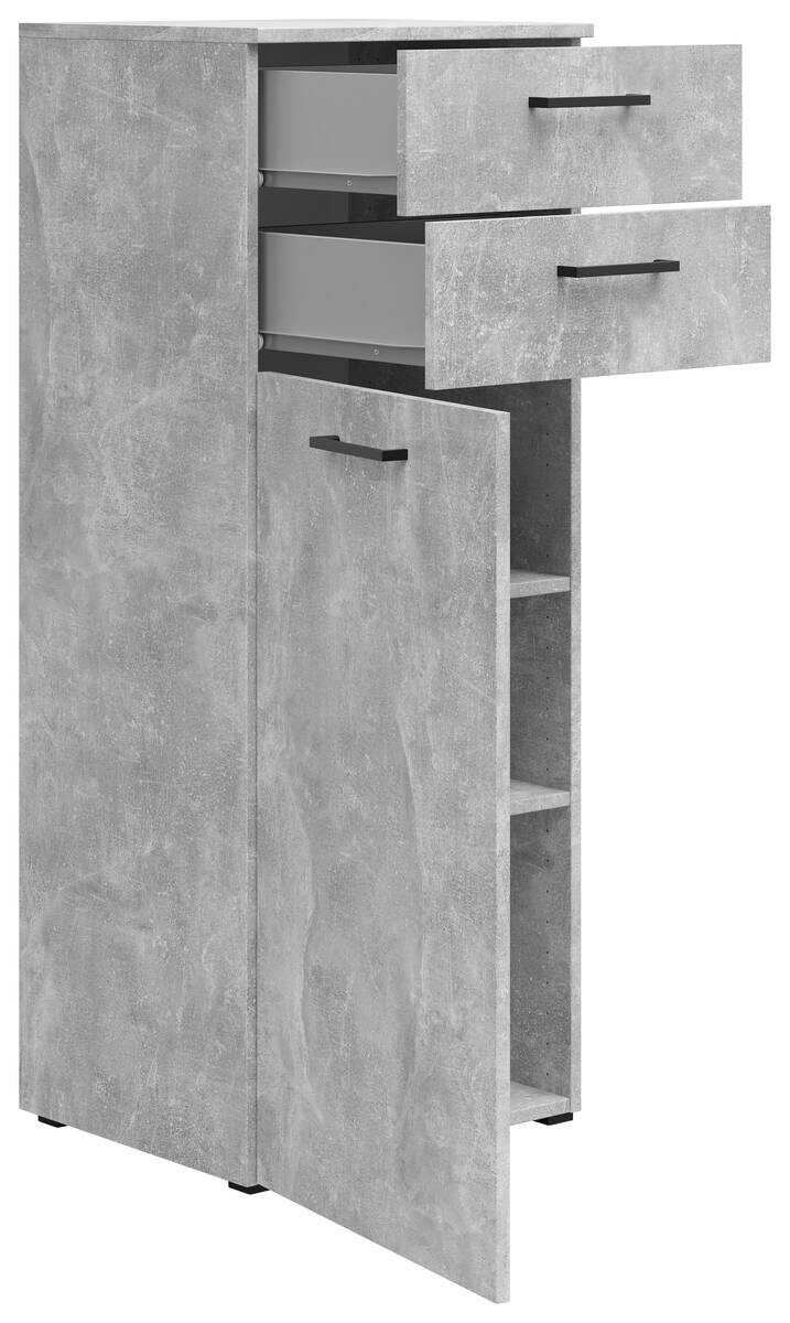 Kommode Multi-Stauraum Typ 17 Beton Optik B/H/T: ca. 45x115x40 cm