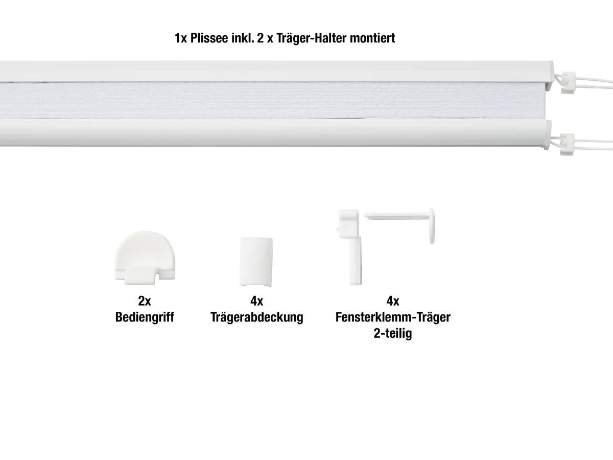 Spannplissee Non Woven weiß B/L: ca. 60x130 cm