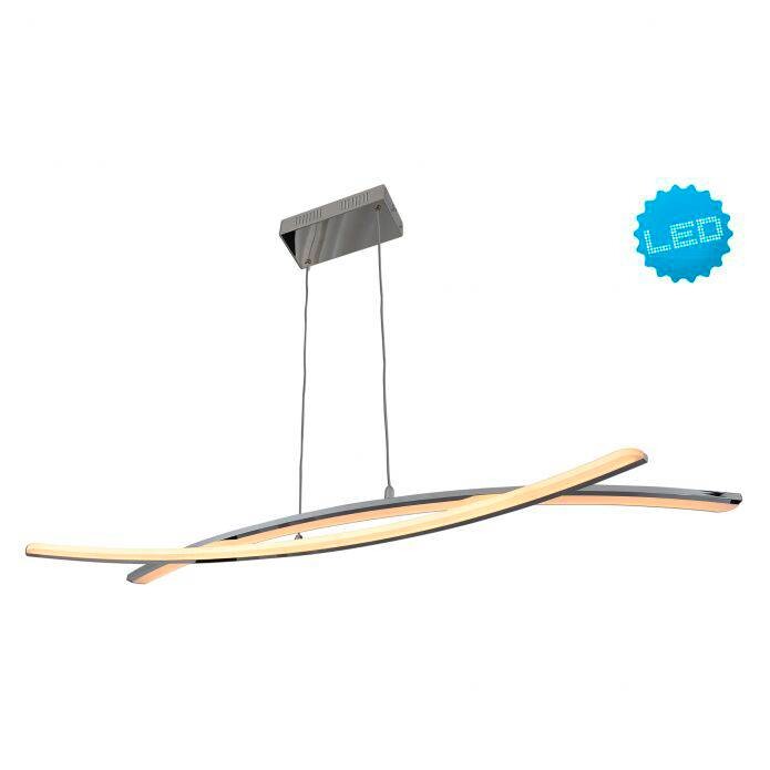 Näve Leuchten LED Pendelleuchte NV7063442 silber Metall B/H/L: ca. 72x120x32 cm 1 Brennstellen