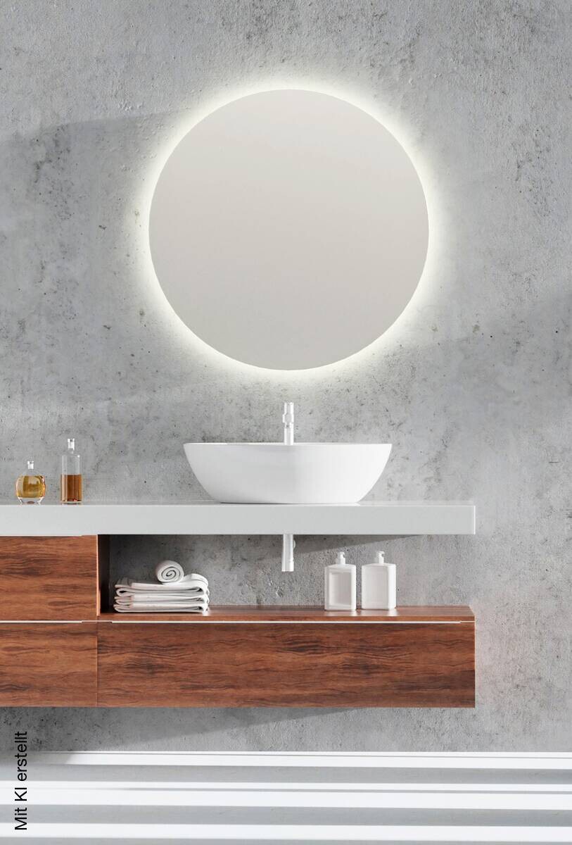 LED-Spiegel Luna transparent D: ca. 60 cm