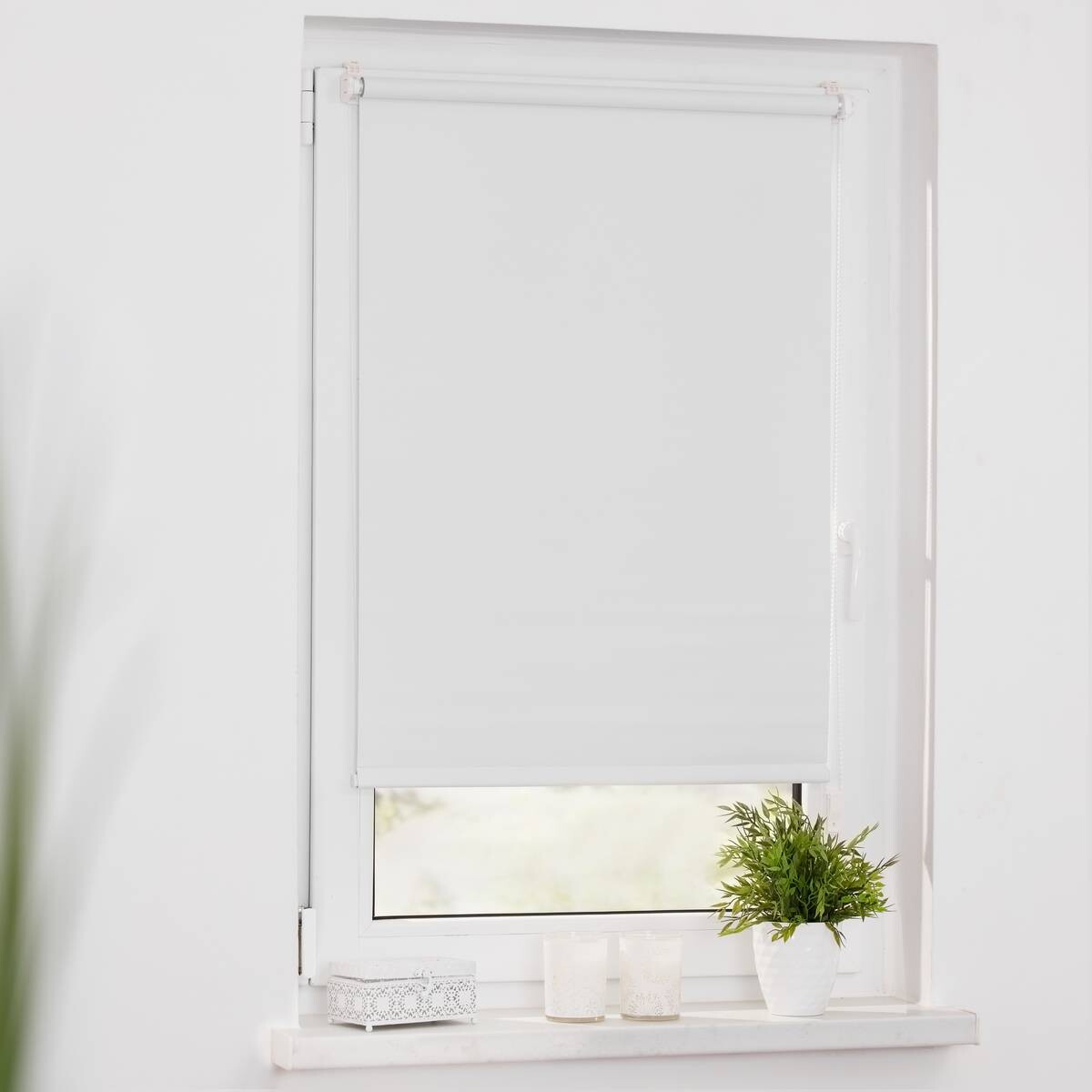 LICHTBLICK Verdunkelungsrollo weiß B/L: ca. 70x150 cm