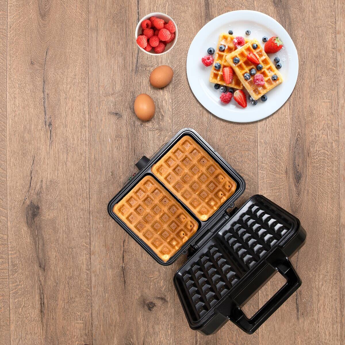 alpina Waffelautomat schwarz Alu B/H/L: ca. 24x10x24 cm