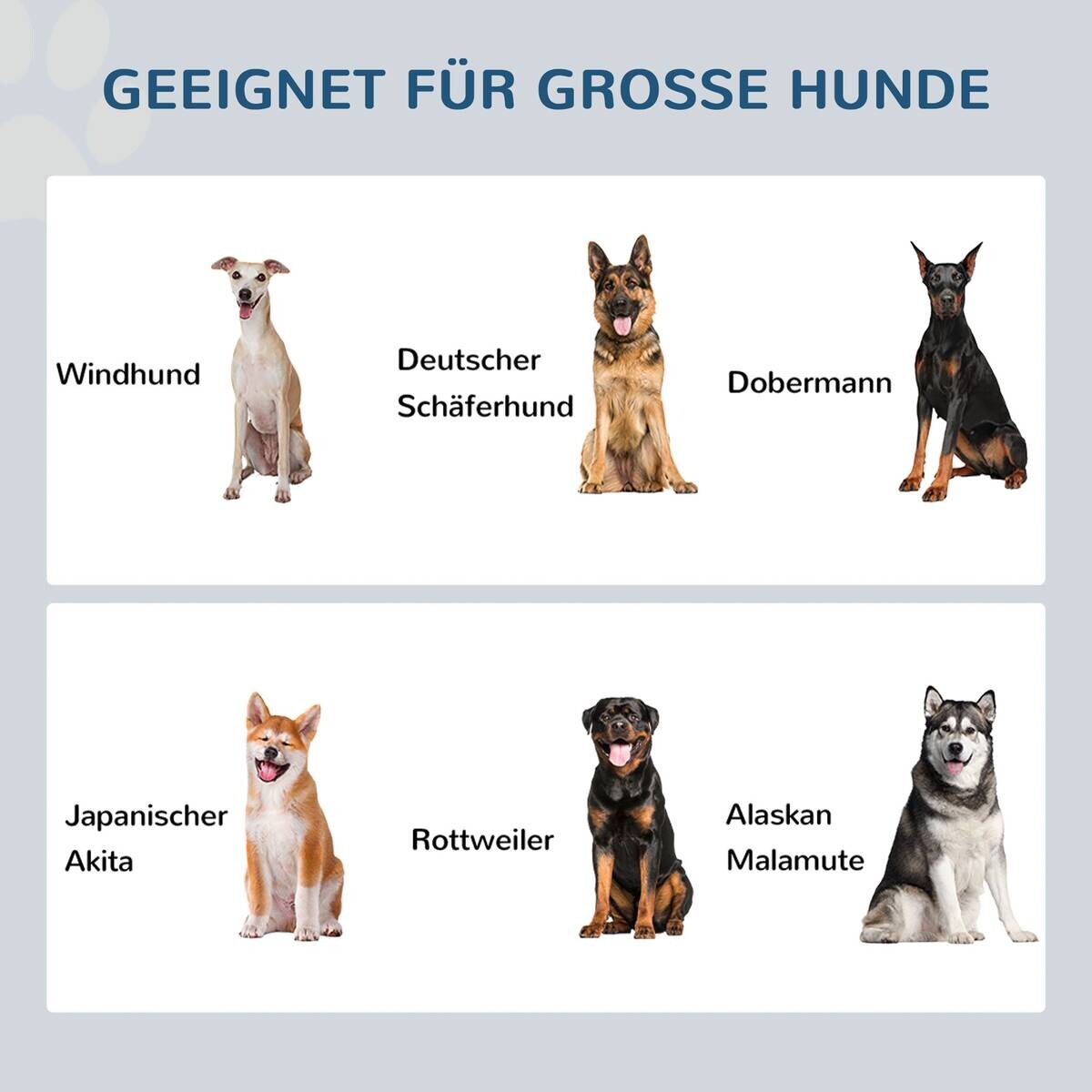 PawHut Hundenapf weiß Edelstahl B/H/L: ca. 30x38x63 cm