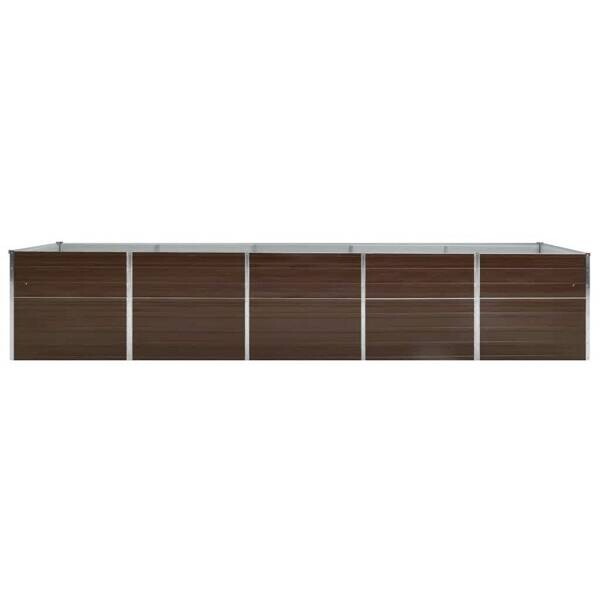 Garten-Hochbeet braun Stahl B/H/L: ca. 80x45x400 cm