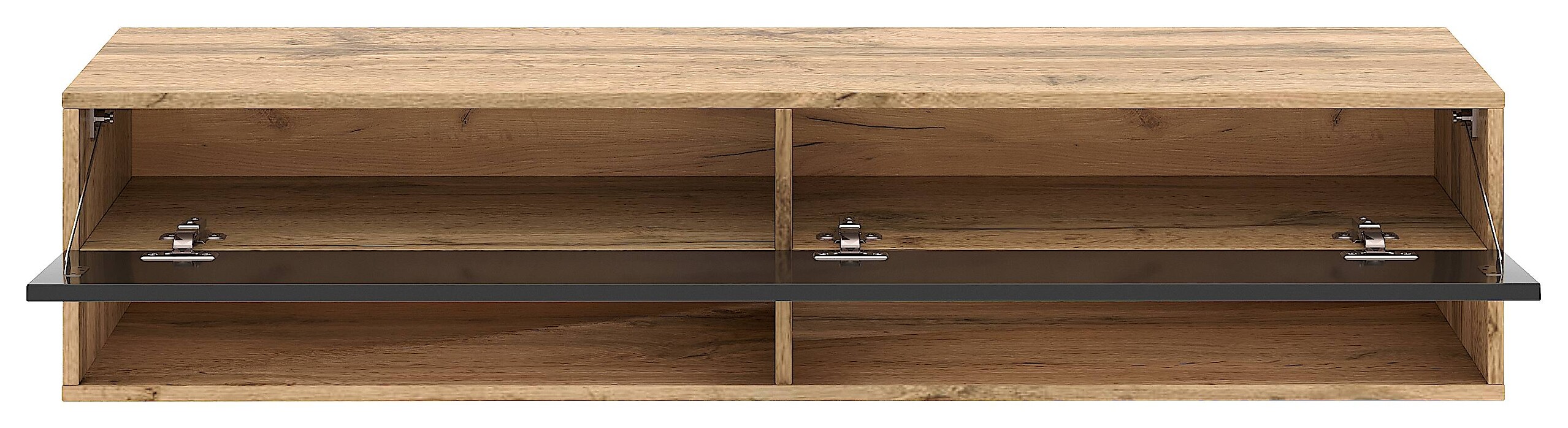 TV-Lowboard TV LOWBOARD DERBY 140 Eiche Wotan Nachbildung schwarz glänzend B/H/T: ca. 140x32,5x31,5 cm