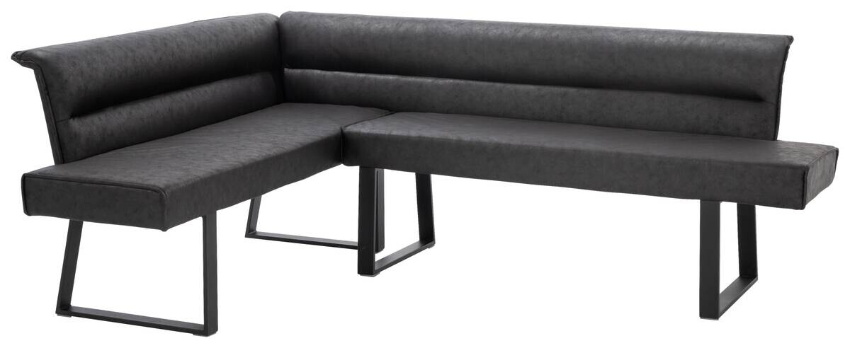Eckbank schwarz B/H/T: ca. 178x83x219 cm