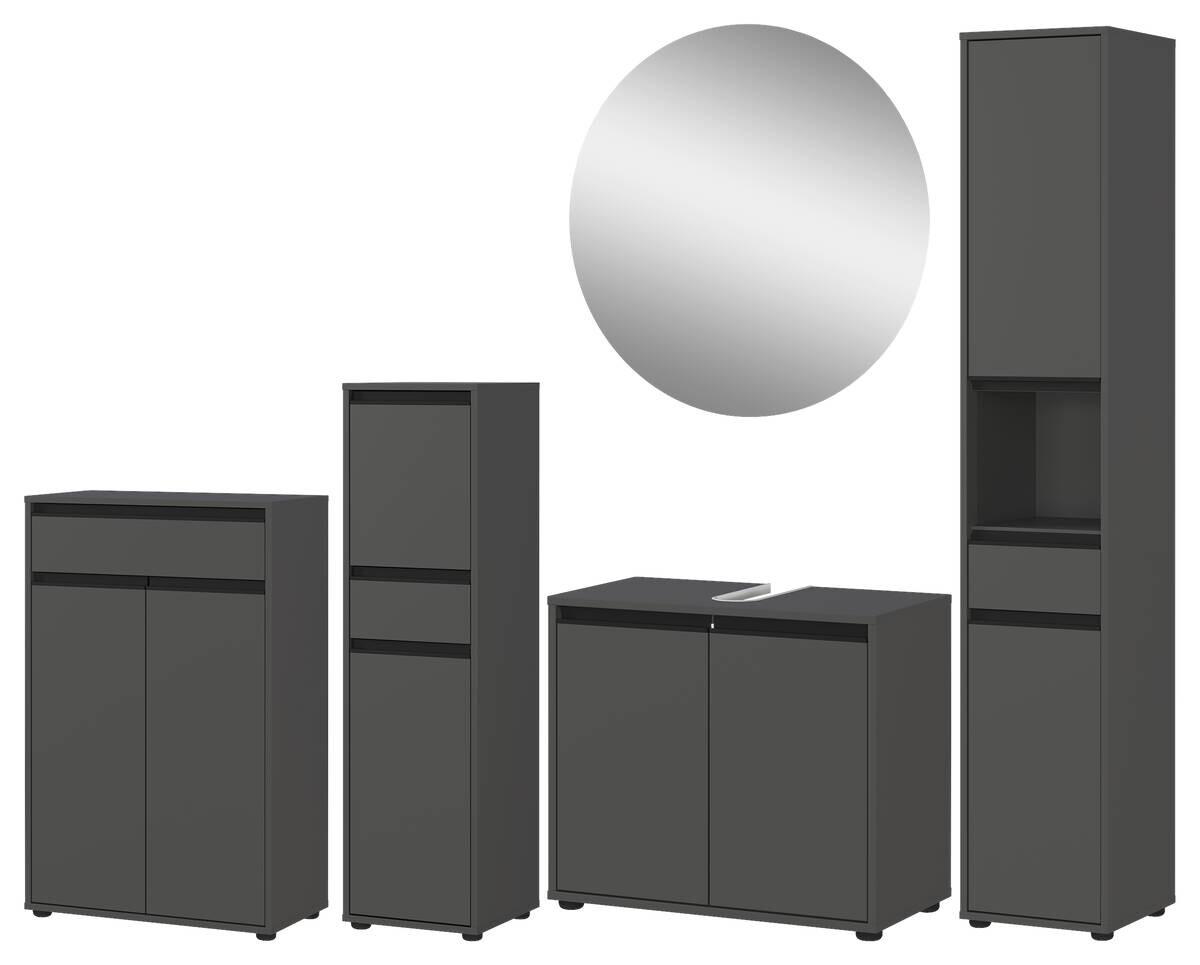 Badezimmer-Set 9933-547 Graphit B/H/T: ca. 249x190x34 cm