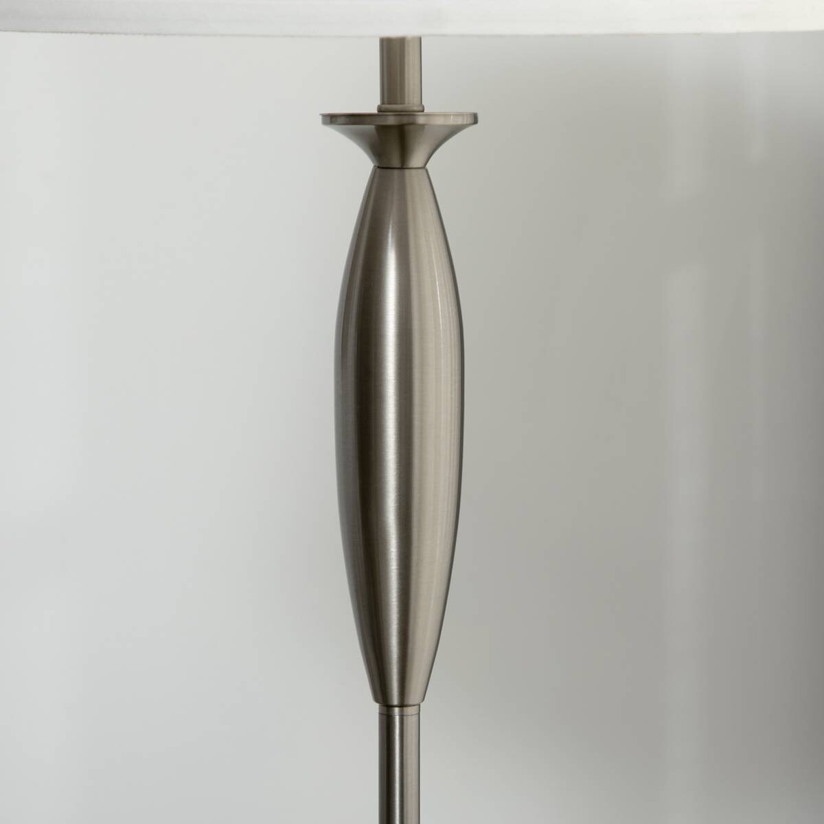 HOMCOM Stehlampe silber weiß Stahl Leinen B/H/T: ca. 38x162x38 cm