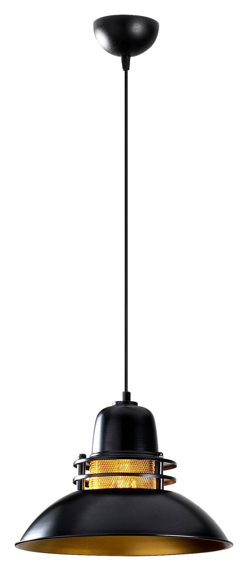 Opviq Pendelleuchte Berceste schwarz B/H/T/L/D: ca. 34x123x34x34x34 cm E27 1 Brennstellen