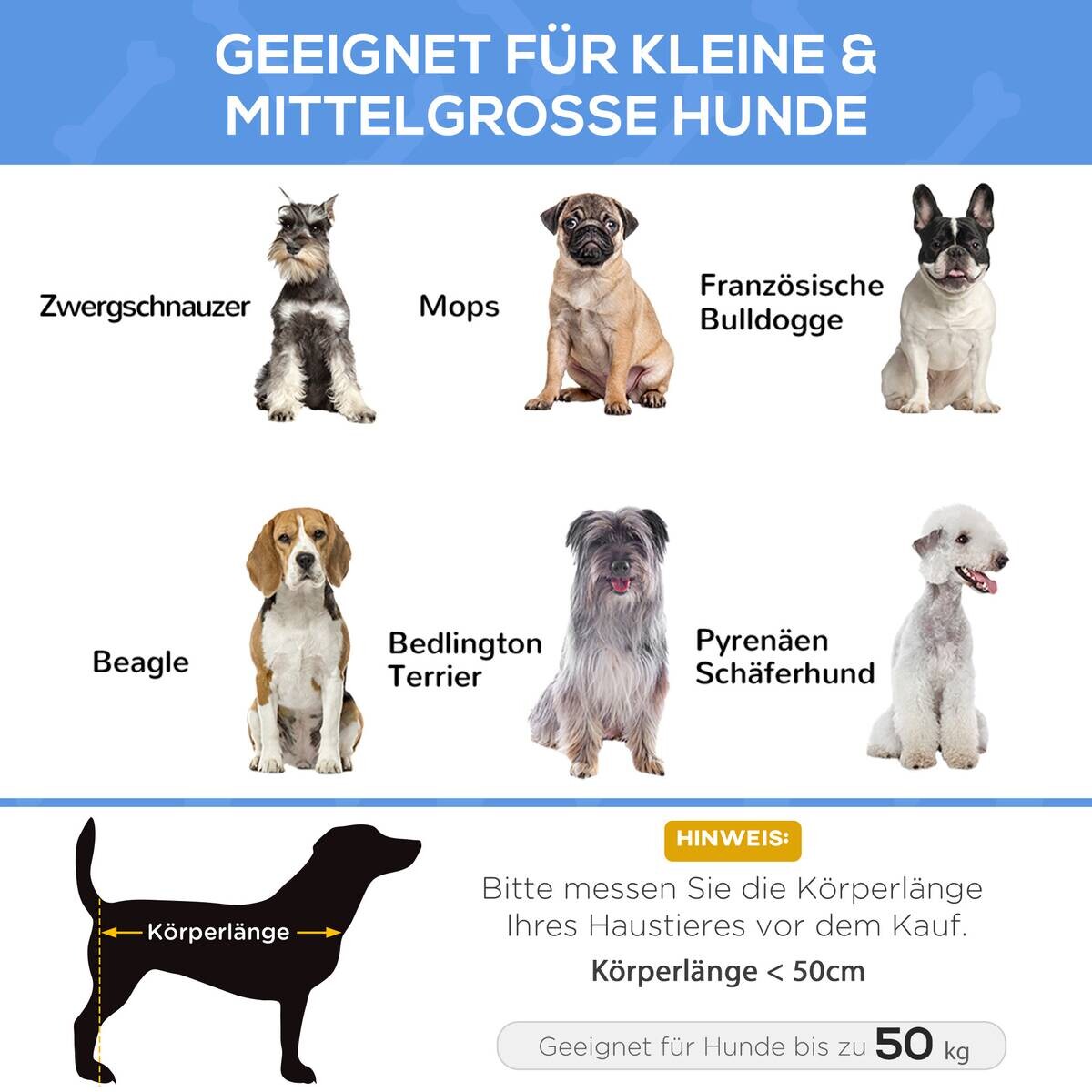 PawHut Hundeliege schwarz Stahl B/H/L: ca. 69x29x91 cm