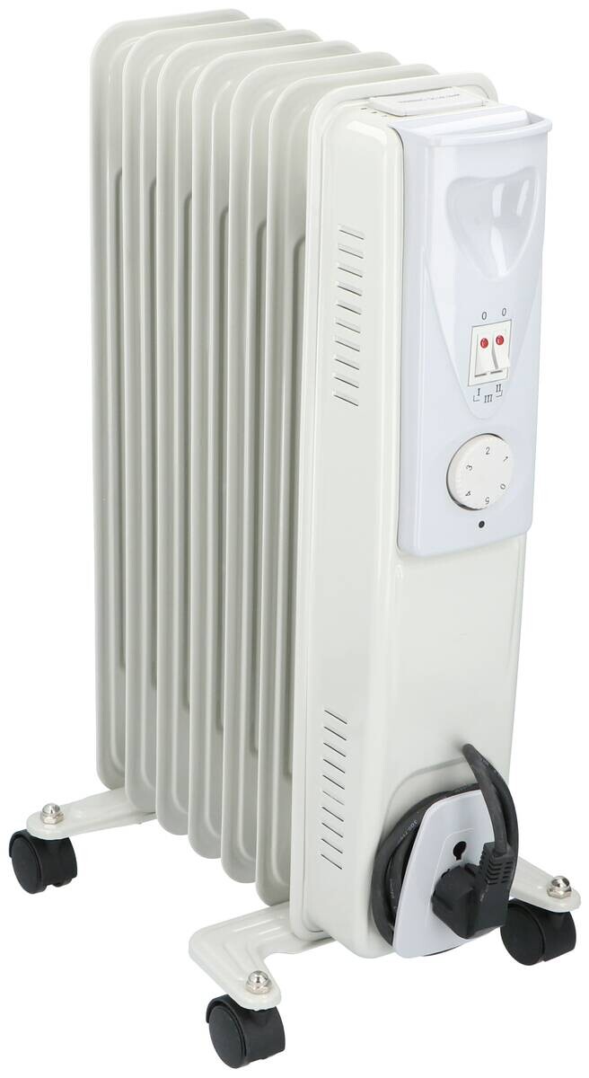 Ölradiator weiß Metall B/H/L: ca. 23,5x55x33 cm ca. 1500 W