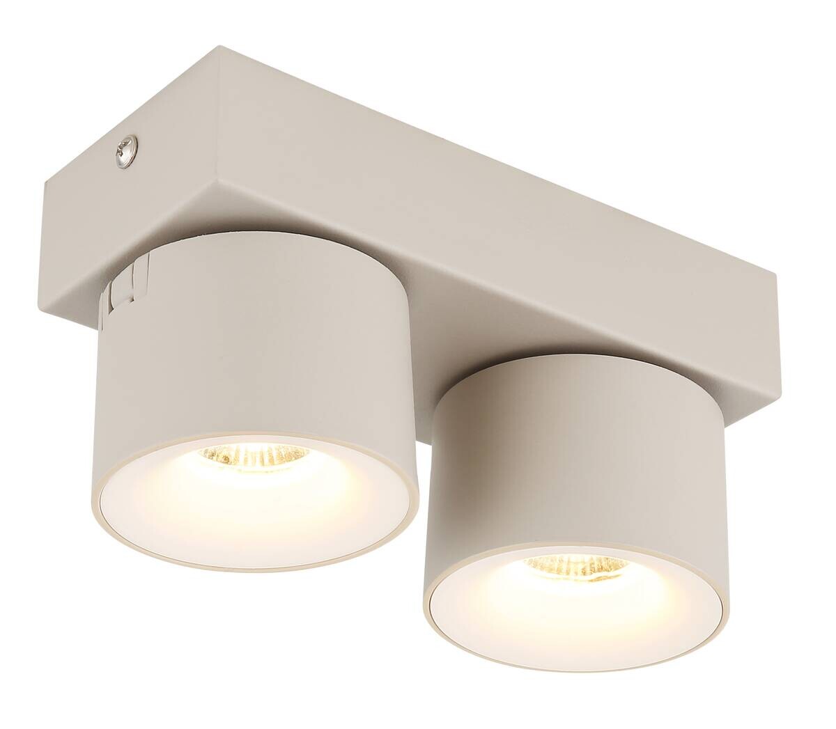 GLOBO LED-Strahler sand Aluminium Kunststoff Metall B/H/L: ca. 8,5x17,5x10,5 cm 2 Brennstellen