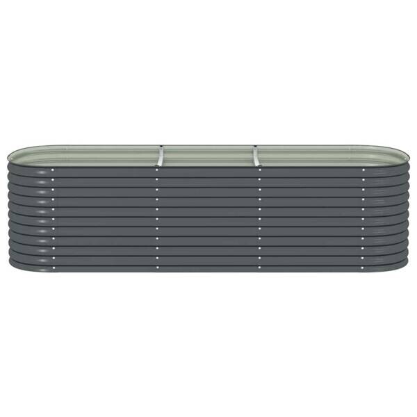 Garten-Hochbeet grau Stahl B/H/L: ca. 80x81x320 cm