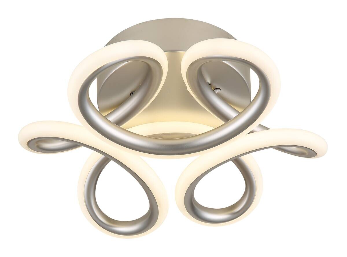 GLOBO Deckenleuchte silber Aluminium Metall H/D: ca. 10x26 cm 1 Brennstellen