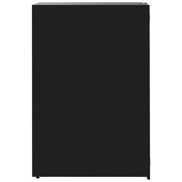 vidaXL Mülltonnenbox schwarz