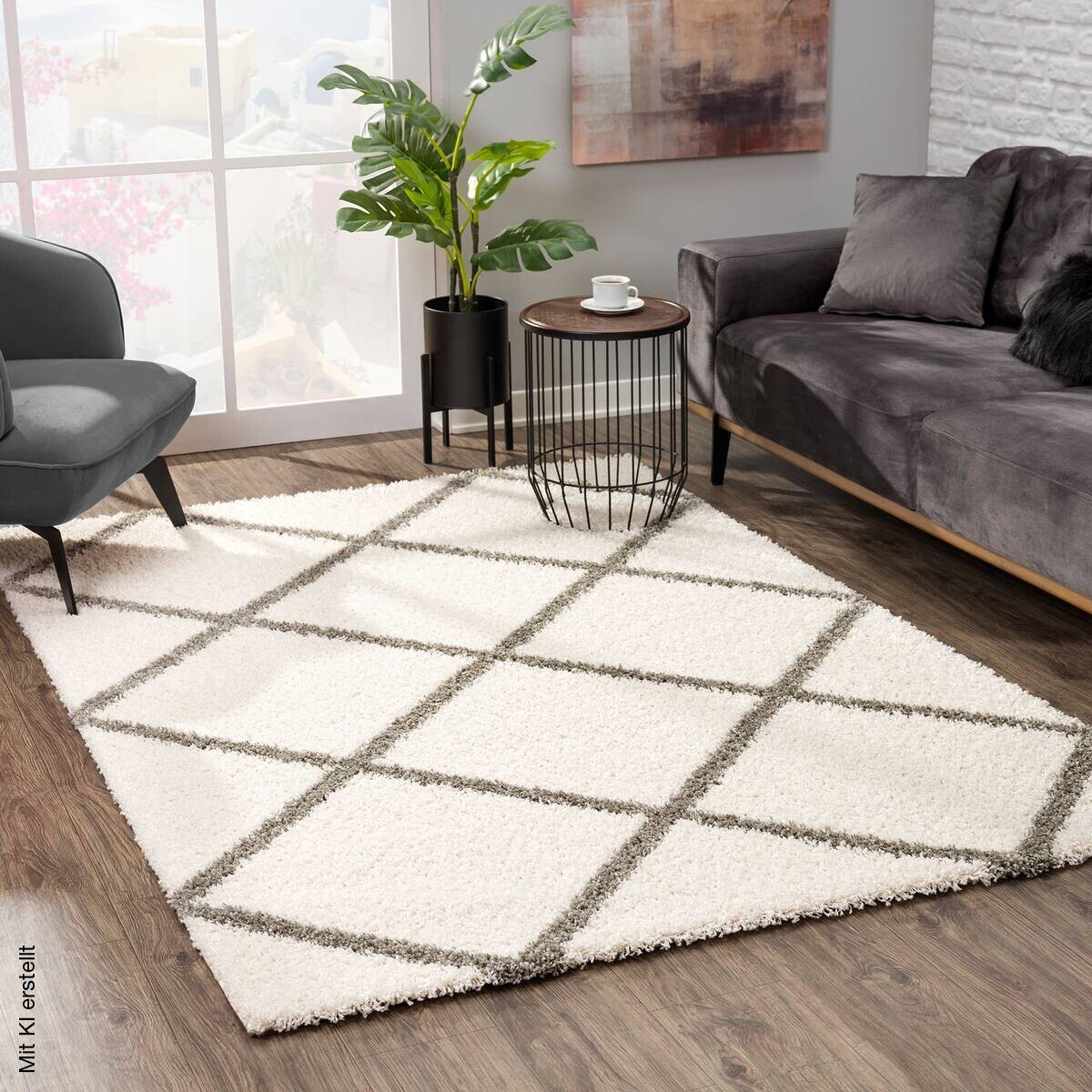 Sanat Hochflorteppich MADRID creme B/L: ca. 80x150 cm