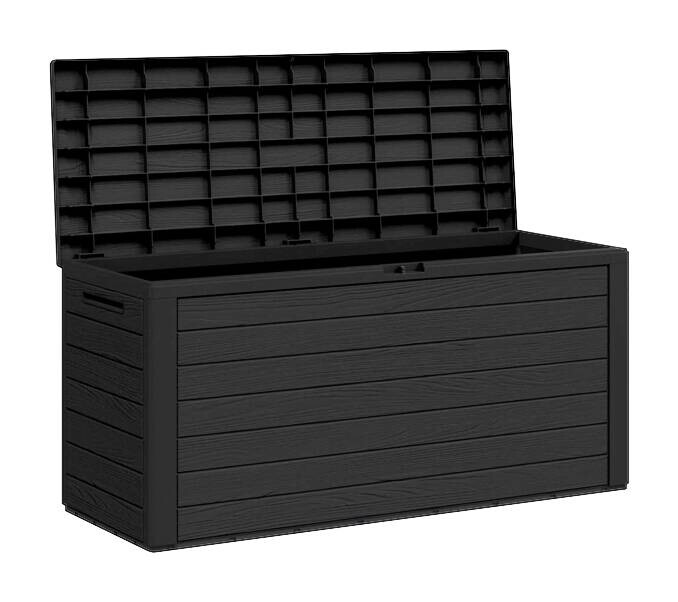 vidaXL Aufbewahrungsbox anthrazit Kunststoff B/H/T/L: ca. 44x55x44x116 cm